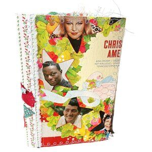 Artisan Handmade Christmas Junk Journal 6x9 Chunky Lace 80 Page Album